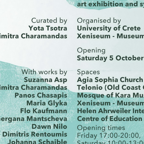 UNFROZEN EDUCATION – OR HOW TO RELEARN PROJECT OCTOBER 5-27, 2019